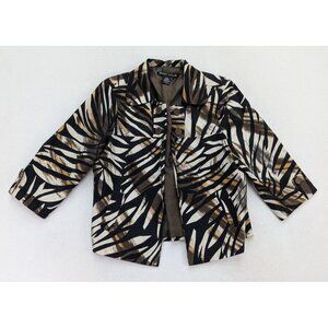 Scott Taylor Women's Blazer Jacket Size L Silk Blend 3/4 Sleeve